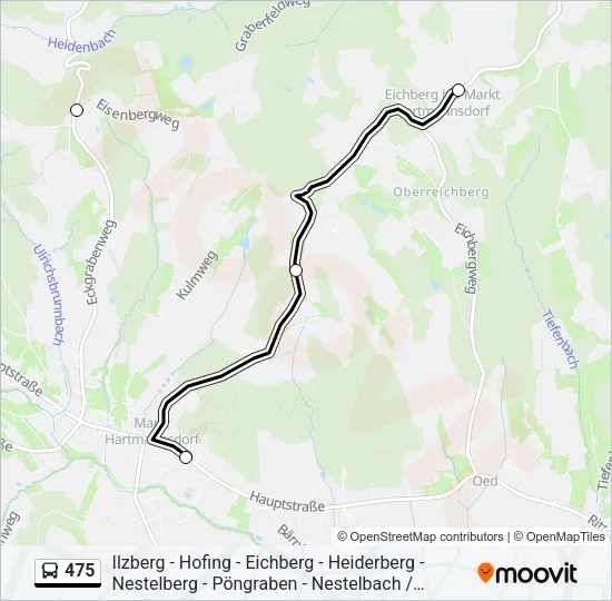 475 Bus Line Map