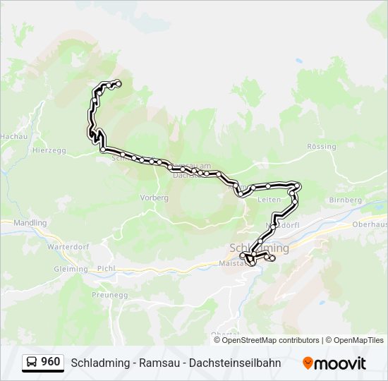 Buslinie 960 Karte