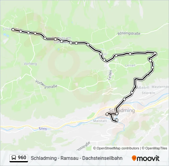 960 Bus Line Map