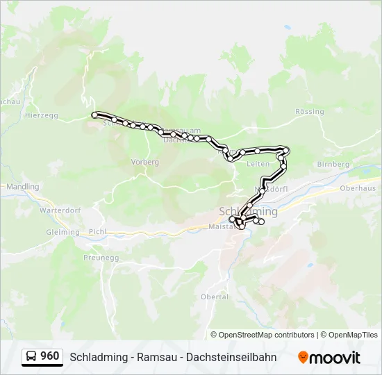 960 Bus Line Map