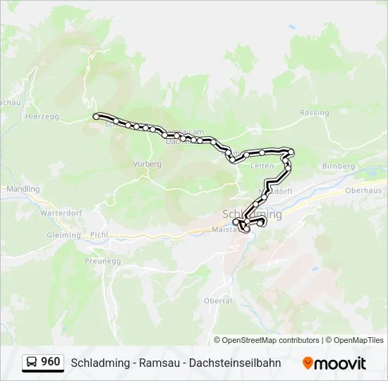 960 Bus Line Map