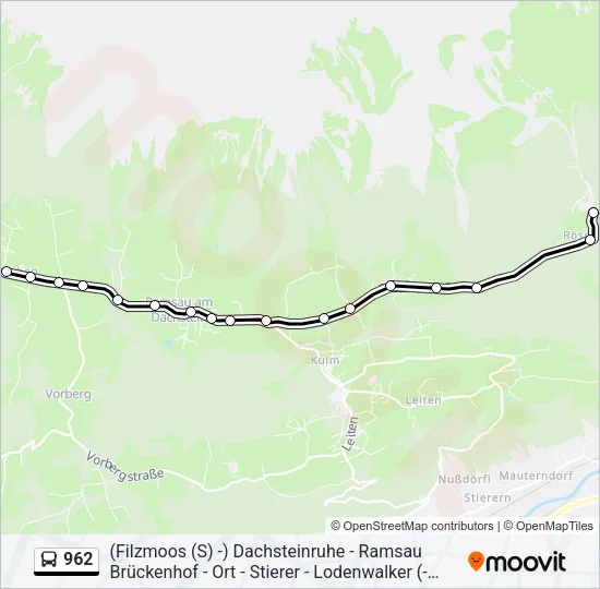 962 Bus Line Map