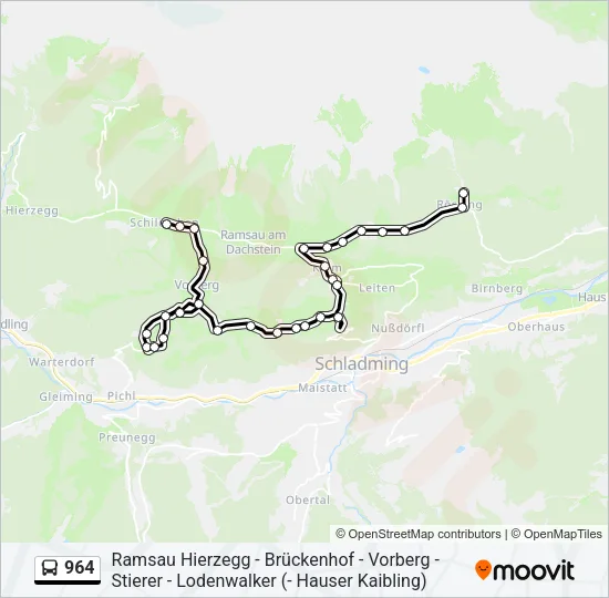 964 Bus Line Map