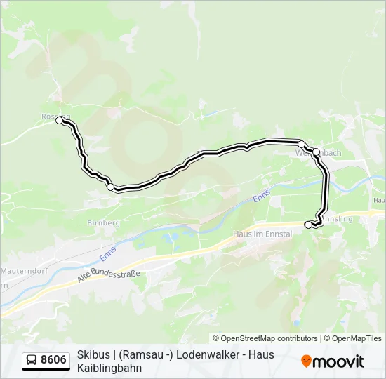 8606 Bus Line Map
