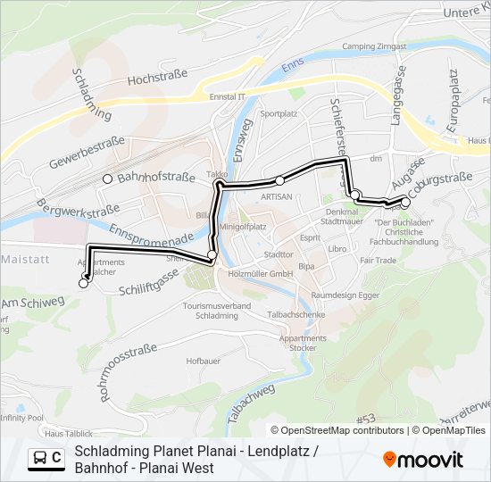 C Bus Line Map
