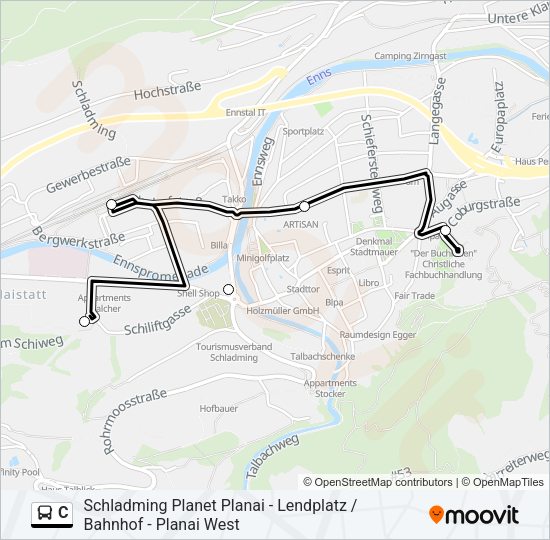 C Bus Line Map