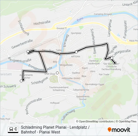 C Bus Line Map