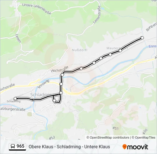 965 Bus Line Map
