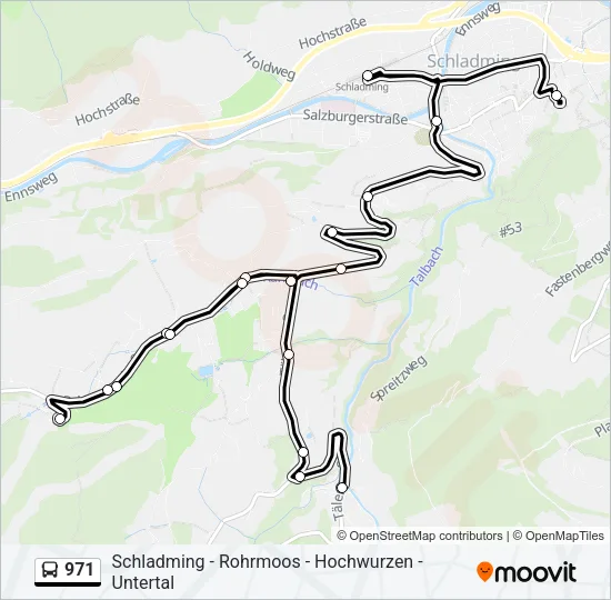 971 Bus Line Map