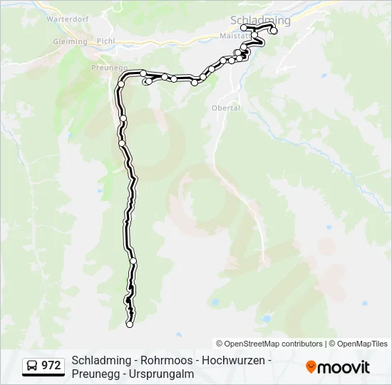 972 Bus Line Map