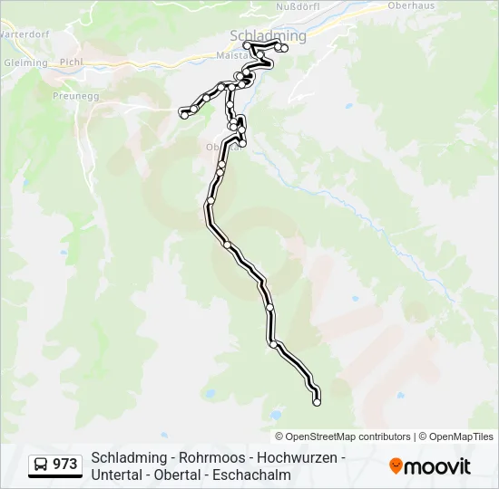 973 Bus Line Map