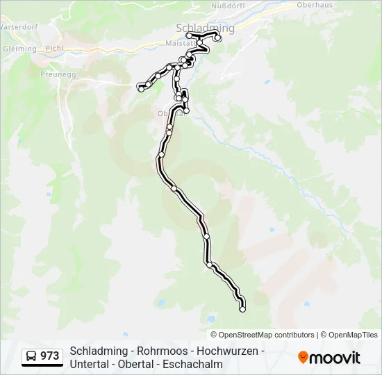 973 Bus Line Map