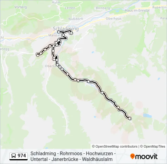 974 Bus Line Map