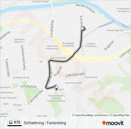 975 Bus Line Map