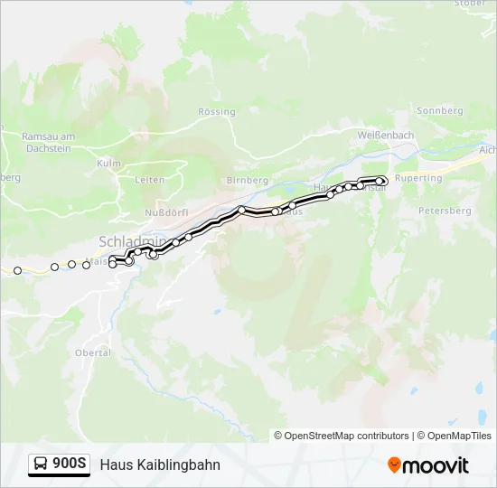 900S Bus Line Map