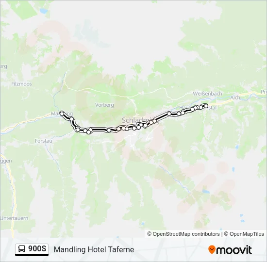 900S Bus Line Map