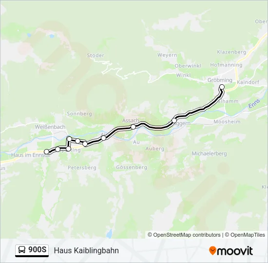 900S Bus Line Map