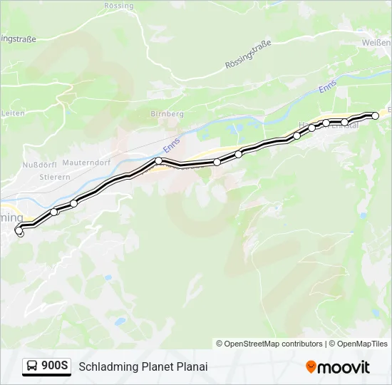 900S Bus Line Map