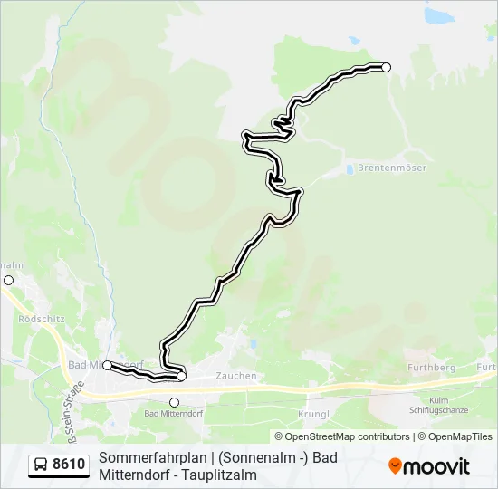 8610 Bus Line Map