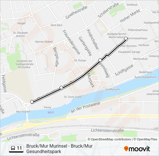 11 Bus Line Map