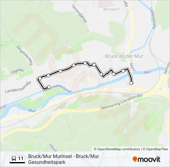 11 Bus Line Map