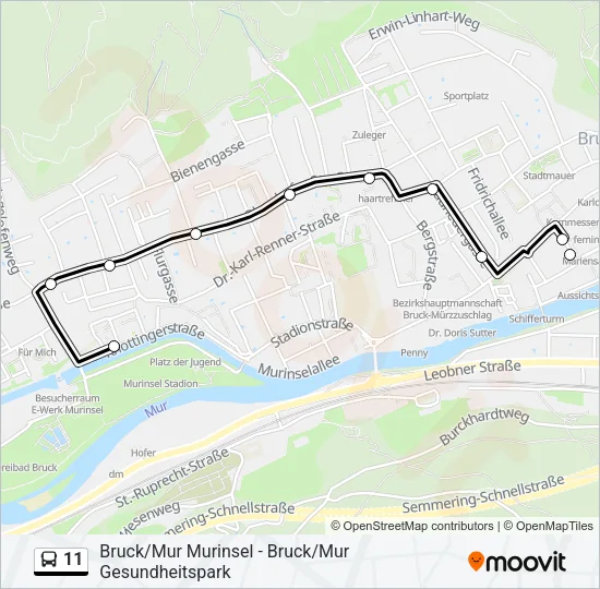 11 Bus Line Map