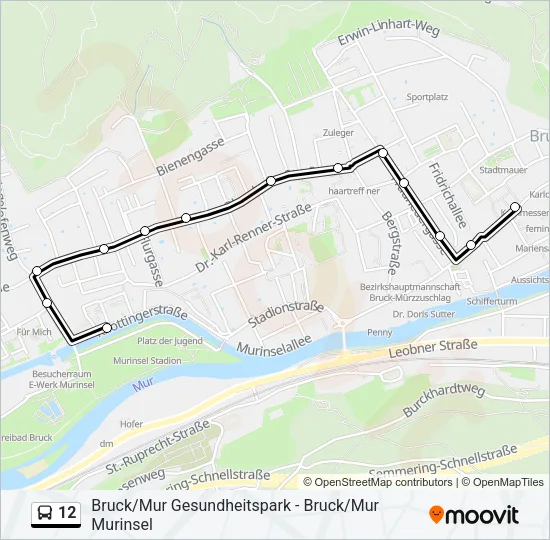 12 Bus Line Map