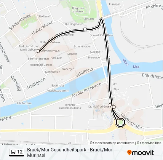 12 Bus Line Map