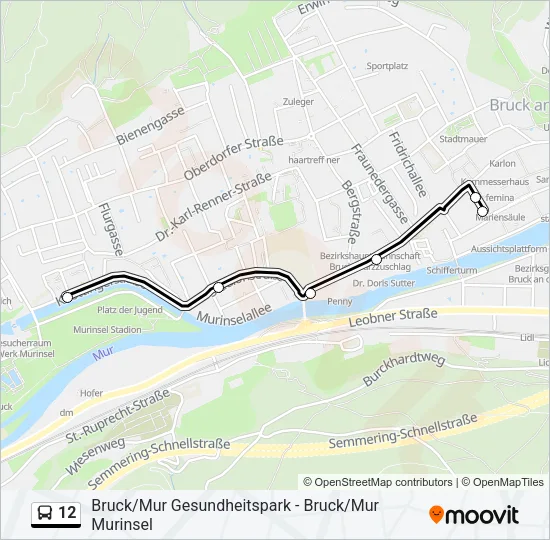 12 Bus Line Map