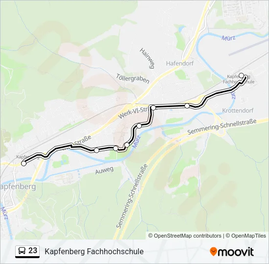 23 Bus Line Map