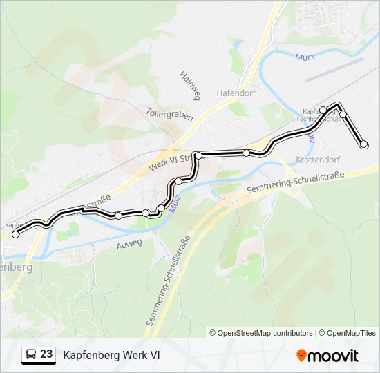 23 Bus Line Map