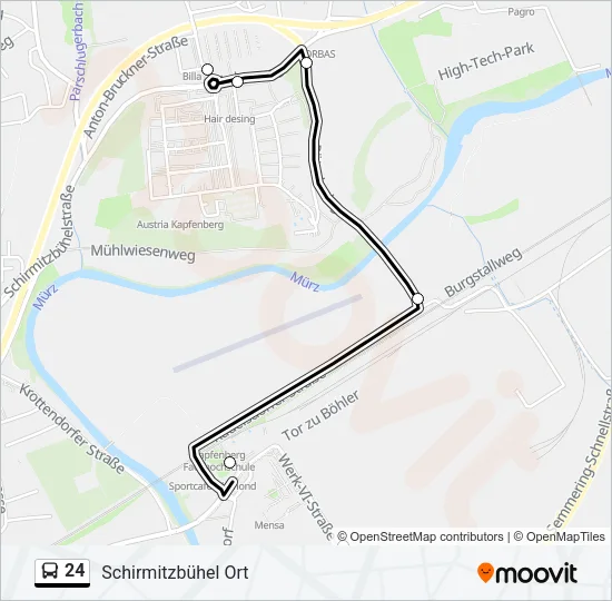24 Bus Line Map