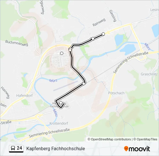 24 Bus Line Map