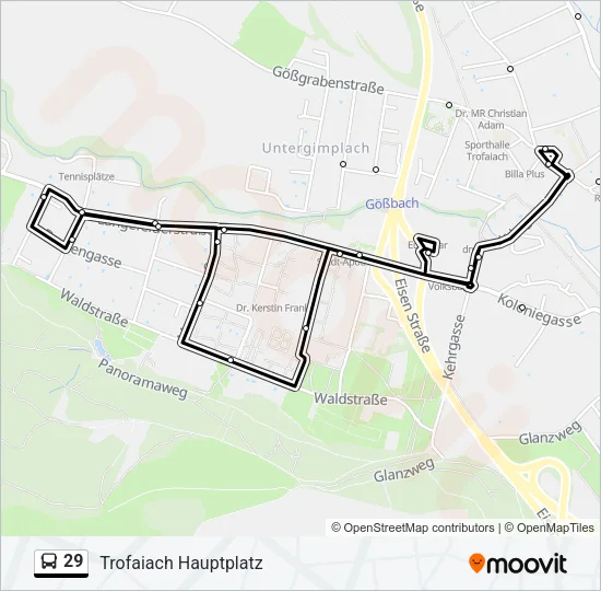 29 Bus Line Map