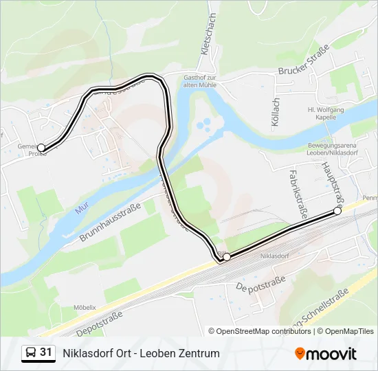 31 Bus Line Map