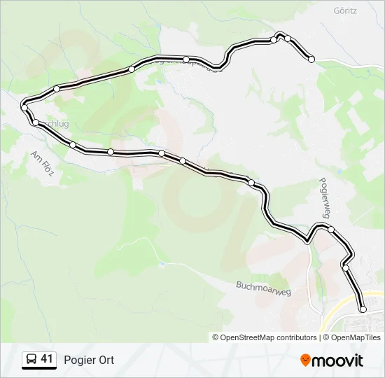 41 Bus Line Map