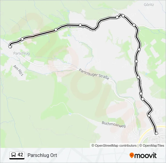 42 Bus Line Map