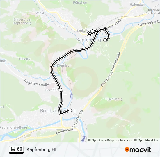 60 Bus Line Map