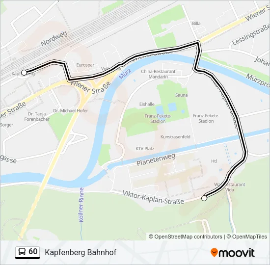 60 Bus Line Map