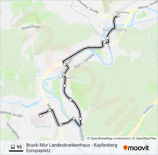 95 Bus Line Map