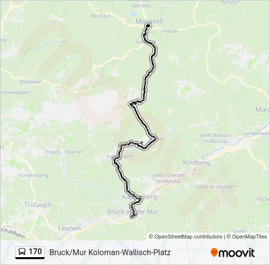 170 Bus Line Map
