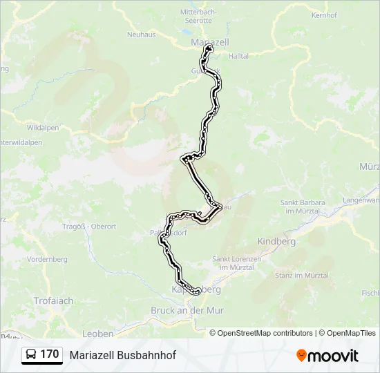 170 Bus Line Map