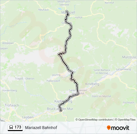 173 Bus Line Map