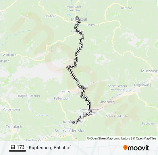 173 Bus Line Map
