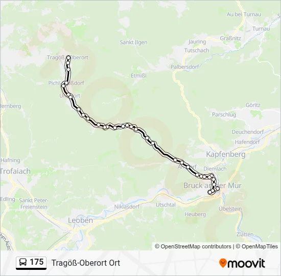 175 Route: Fahrpläne, Haltestellen & Karten - Tragöß-Oberort Ort ...