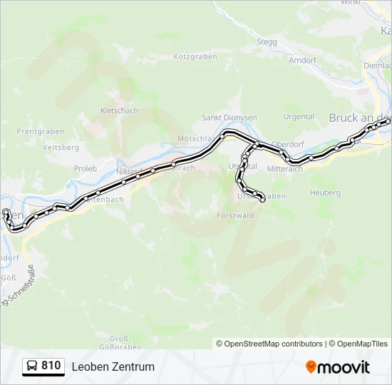 810 Bus Line Map
