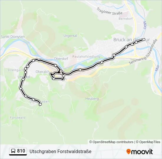 810 Bus Line Map