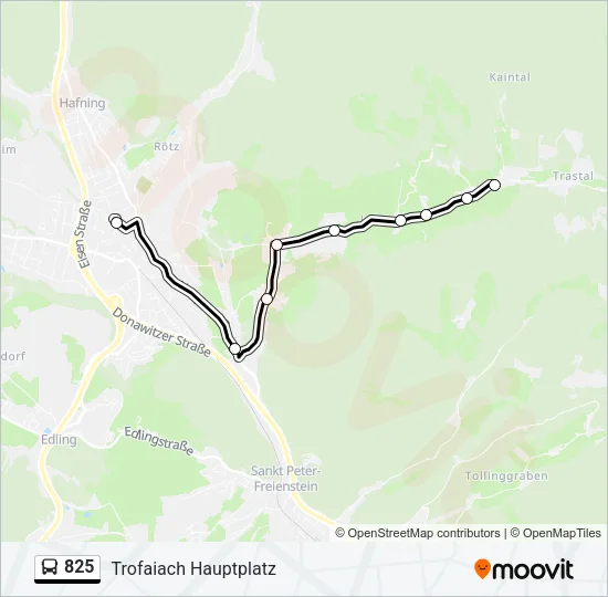 825 Bus Line Map