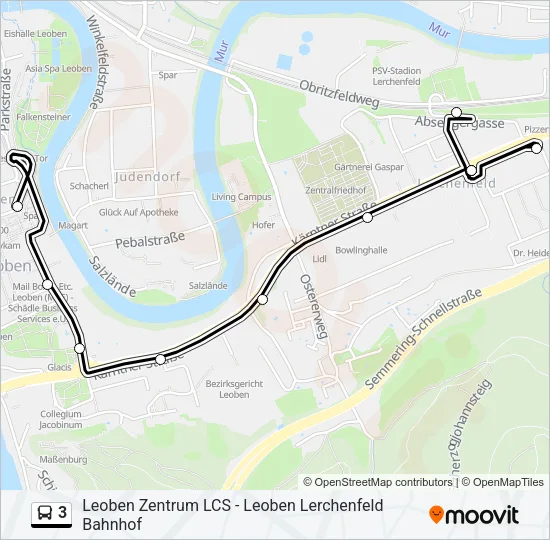3 Bus Line Map