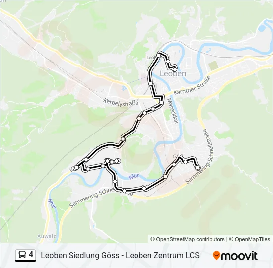 4 Bus Line Map